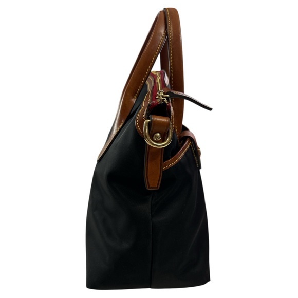 DOONEY AND BOURKE WAYFARER BLACK NYLON SATCHEL HANDBAG CROSSBODY PURSE